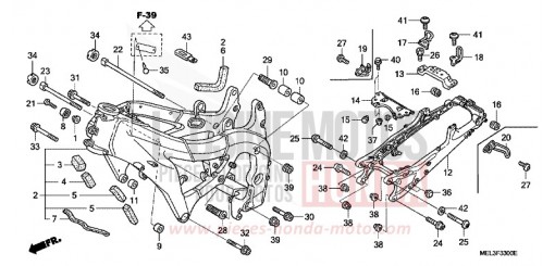 CARROSSERIE DE CHASSIS CBR1000RR6 de 2006